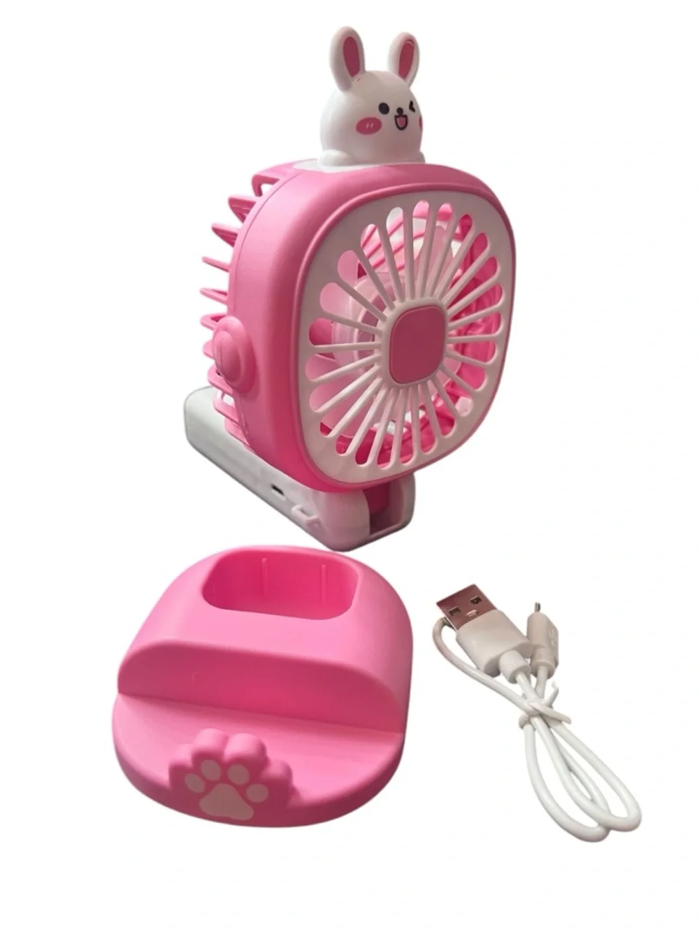Pink Bunny Mini USB Handheld Fan - Picture 3 of 7